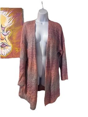 American Eagle Size XS/S Open-Front Gradient Knit Cardigan Sweater - Pink Multi